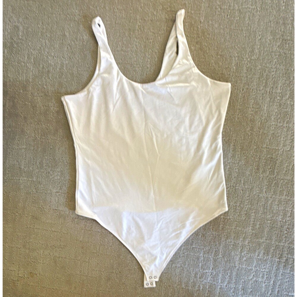 Abercrombie & Fitch Women's White Bodysuit XL Regular Stretch Wireless